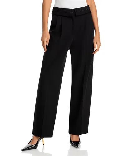 Rag & Bone Tasha Pleated Ponte Pants In Black