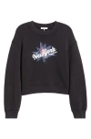 Rag & Bone Cropped Vintage New York Sweatshirt In Black Multi
