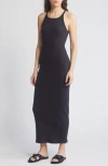Rag & Bone Women's The Essential Rib-knit String Tank Maxi Dress In Black