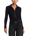 Rag & Bone The Essential Ribbed Top In Black