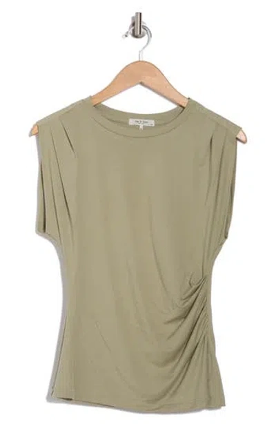 Rag & Bone The Jersey Pleat Tank In Moss