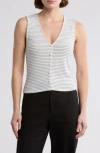 Rag & Bone The Knit Stripe T-shirt In Ivory Multi