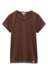 Rag & Bone Slub Organic Pima Cotton-jersey T-shirt In Choc
