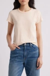 Rag & Bone Slub Crewneck Tee In Peach