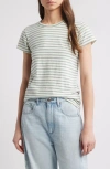 Rag & Bone The Slub Stripe T-shirt In Ivory Multi