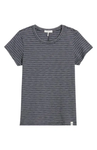 Rag & Bone The Slub Stripe T-shirt In Blue