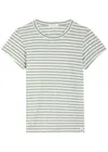Rag & Bone The Slub Striped Cotton T-shirt In White