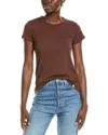 Rag & Bone Slub Organic Pima Cotton-jersey T-shirt In Brown