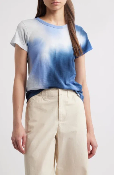 Rag & Bone The Slub Tie Dye Cotton T-shirt In Blue Multi