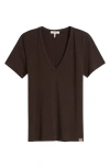 Rag & Bone The Slub V-neck Top In Brown