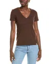 Rag & Bone The Slub V-neck Top In Brown