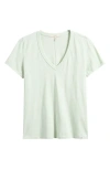 Rag & Bone Womens Ribbed V-neck Top In Greenlily