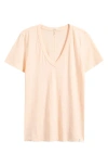 Rag & Bone The Vee Slub Cotton T-shirt In Neutral