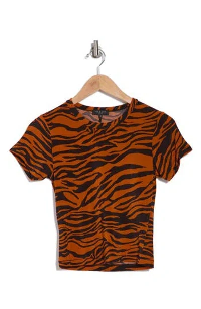 Rag & Bone Tiger Stripe T-shirt In Orange Tiger