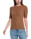 Rag & Bone Tina Merino Wool Crewneck Top In Beige
