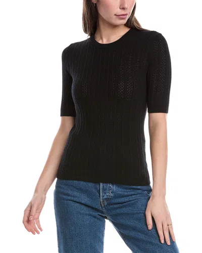 Rag & Bone Tina Wool Sweater Top In Black