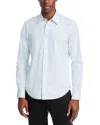Rag & Bone Tomlin Stretch Dobby Button Front Shirt In Powder Blue