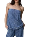 Rag & Bone Ultra Featherweight Aurora Strapless Denim Top In Delmar