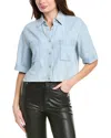 Rag & Bone Ultra Featherweight Abby Short-sleeve Top In Blue
