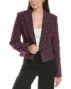 Rag & Bone Woman Blazer Plum Size 6 Wool, Polyester, Acrylic, Nylon In Red