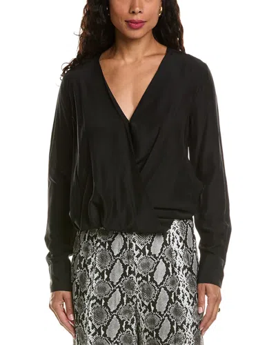 Rag & Bone Victor Silk-blend Blouse In Black