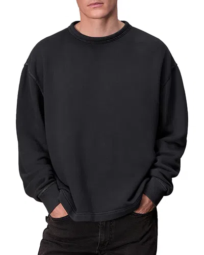 Rag & Bone Vintage Terry Crewneck Sweatshirt In Black