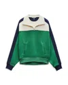 Rag & Bone Vintage Terry Sport Block Half Zip Greenmult In Green Multi