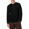 Rag & Bone Cotton Blend Waffle Knit Henley In Black