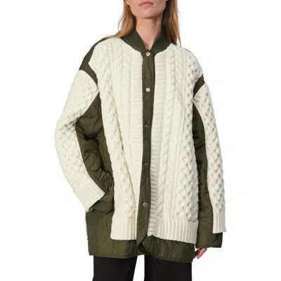 Rag & Bone Winnie Mixed Media Jacket In White