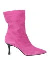 Rag & Bone Woman Ankle Boots Magenta Size 8 Leather