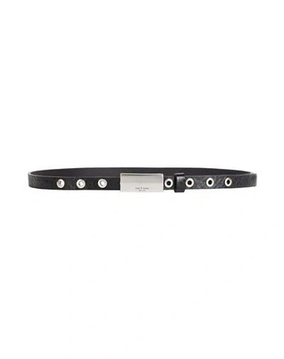 Rag & Bone Woman Belt Black Size M Leather