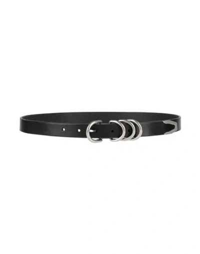Rag & Bone Woman Belt Black Size S Leather