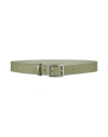 Rag & Bone Woman Belt Military Green Size Xs Leather