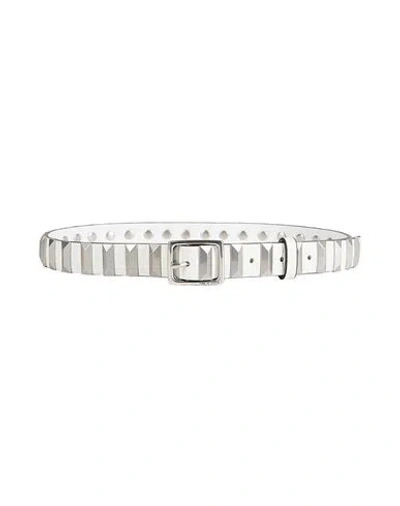 Rag & Bone Woman Belt White Size Xs Leather In White
