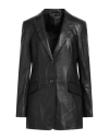 Rag & Bone Woman Blazer Black Size 4 Sheepskin In Black
