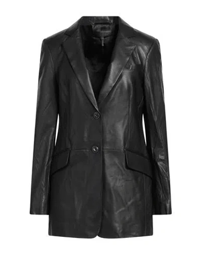 Rag & Bone Woman Blazer Black Size 4 Sheepskin
