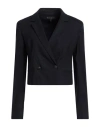 Rag & Bone Woman Blazer Blue Size 12 Linen, Rayon, Elastane In Blue