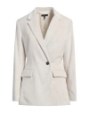 Rag & Bone Woman Blazer Cream Size 10 Polyester, Polyamide, Elastane In White