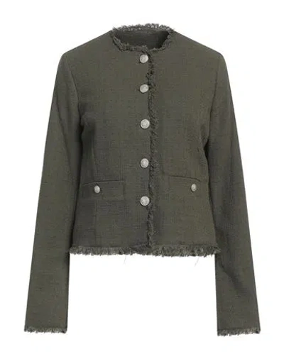 Rag & Bone Woman Jacket Military Green Size 12 Cotton, Polyamide