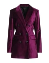 Rag & Bone Opal Double-breasted Cotton-blend Velvet Blazer In Purple
