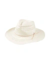 Rag & Bone Woman Hat Ivory Size L Paper Yarn In White