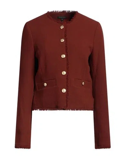 Rag & Bone Woman Jacket Brown Size 10 Virgin Wool