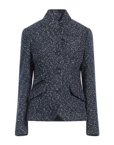 Rag & Bone Woman Jacket Midnight Blue Size 10 Wool, Polyester, Acrylic, Nylon