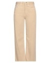 Rag & Bone Featherweight Logan Wide-leg Mid-rise Denim-blend Jeans In Beige