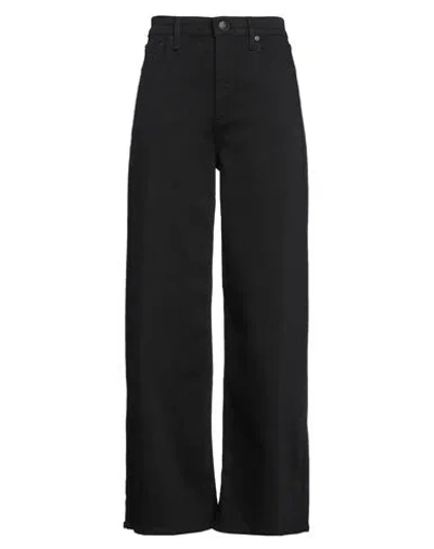 Rag & Bone Black 'the Sofie' High-rise Ultra Wide Ankle Jeans