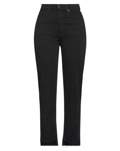 Rag & Bone Woman Jeans Black Size 32 Viscose, Cotton, Lyocell, Polyester, Elastane