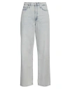 Rag & Bone Logan Wide Leg Jeans In Icefall In Metallic