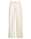 Rag & Bone Off-white Featherweight Logan Wide-leg Jeans In White