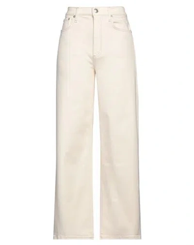 Rag & Bone Off-white Featherweight Logan Wide-leg Jeans In Ecru