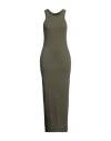 Rag & Bone Woman Maxi Dress Military Green Size L Modal, Polyurethane Coated In Green